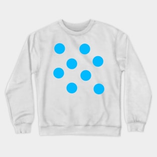 Blue on Red Polka Dots Crewneck Sweatshirt